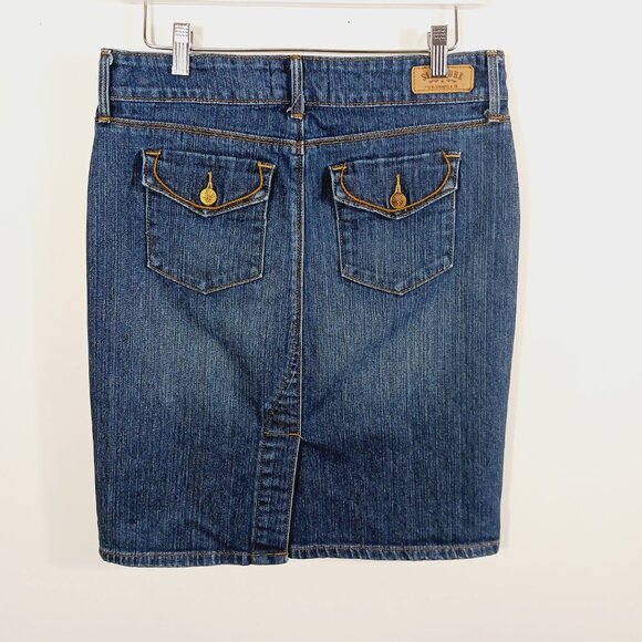 Levi's Signature Denim Skirt Misses Size 4 Zip, Western, Coastal Cowgirl Country - Picture 7 of 16